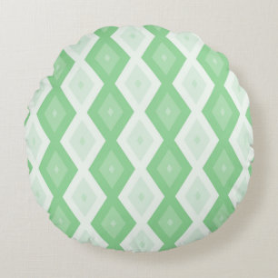 Coussins Ronds Motif diamant vert pomme