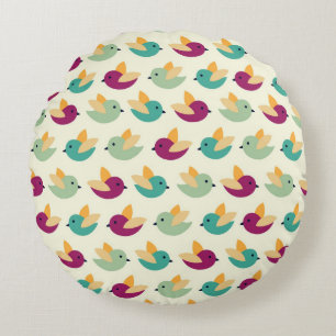Coussins Ronds Motif d'oiseaux
