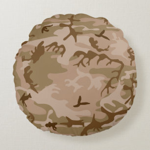 Coussins Ronds Motif du Camouflage du désert, Motif militaire, Ar