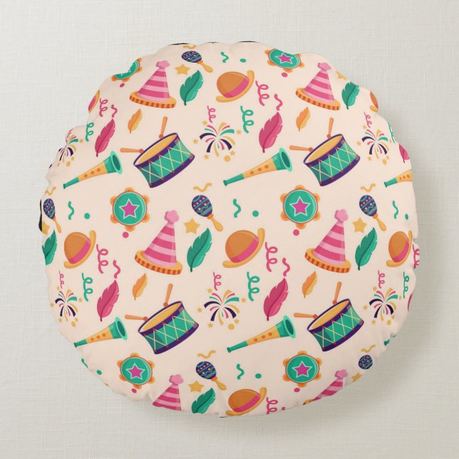 Coussins Ronds Motif du carnaval (Devant)