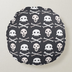 Coussins Ronds Motif du crâne d'Halloween