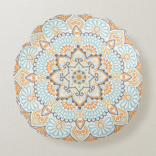 Coussins Ronds Motif en carrelage sans couture : décoratif, desig