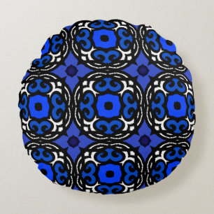 Coussins Ronds Motif ethnique avec des motifs turcs