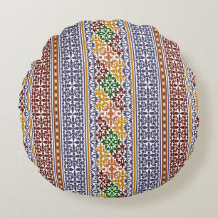 Coussins Ronds motif ethnique élégant