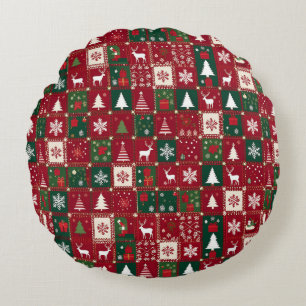 Coussins Ronds Motif festif de Noël