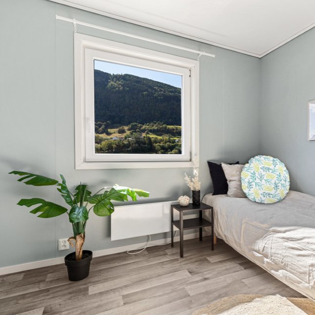 Coussins Ronds Motif feuille jaune (Créateur téléchargé)