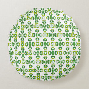 Coussins Ronds Motif Feuille, Motif De Feuilles, Feuilles Verts