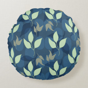 Coussins Ronds Motif Feuillu Charmant