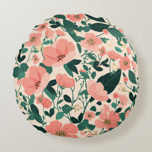 Coussins Ronds Motif Fleur Très Mignon