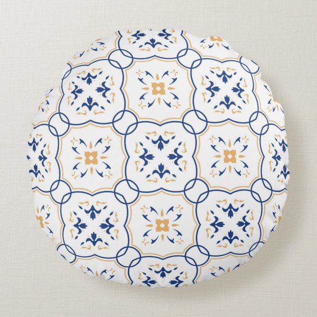 Coussins Ronds Motif floral 2 (Devant)