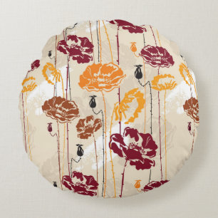 Coussins Ronds Motif floral 4 d'élégance abstraite