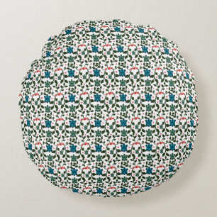 Coussins Ronds Motif Floral de Tortue de Mer Tropicale Océan Cô