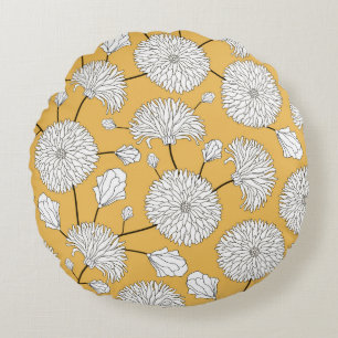 Coussins Ronds Motif floral incomparable. imprimer avec des fleur
