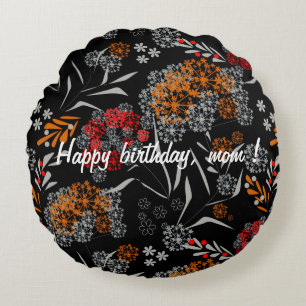 Coussins Ronds Motif floral joyeux et mignon