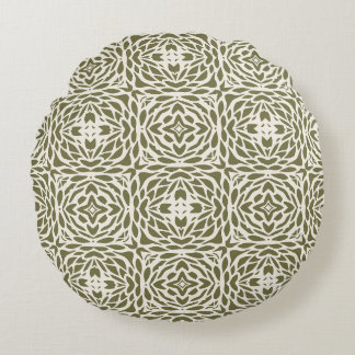 Coussins Ronds Motif Floral Olives Géométrique Rond