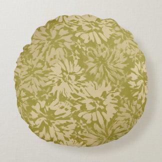 Coussins Ronds Motif floral rétro dans le style bohème.