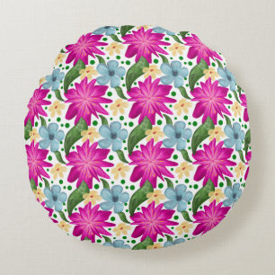 Coussins Ronds Motif floral sans couture Répétition de fleurs à
