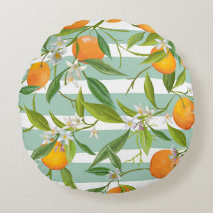 Coussins Ronds Motif Floral sans soudure. Arrière - plan de fruit