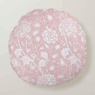 Coussins Ronds Motif Floral William Morris en rose