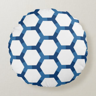 Coussins Ronds Motif géométrique hexagonal moderne