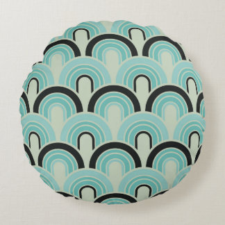 Coussins Ronds Motif géométrique moderne des cinquante rétro