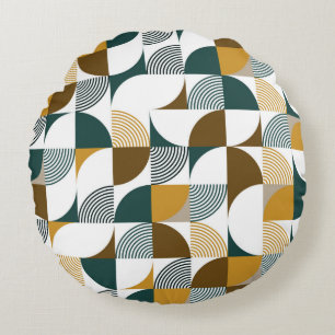 Coussins Ronds Motif géométrique moderne et transparent