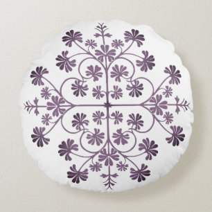 Coussins Ronds Motif géométrique orange violet