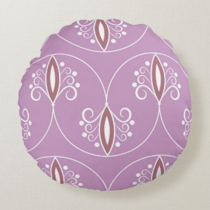 Coussins Ronds Motif géométrique sans couture avec tourbillons.