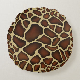 Coussins Ronds Motif Giraffe