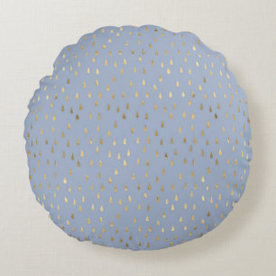 Coussins Ronds Motif goutte de pluie en feuille d'or