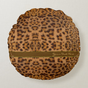 Coussins Ronds Motif Jaguar Féminin Mignon Imprimé Animal & Stile