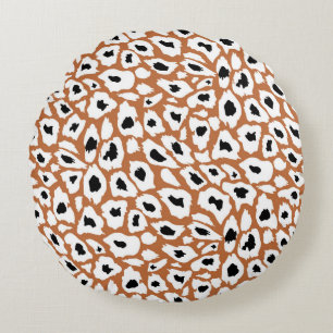 Coussins Ronds Motif léopard, design poster de animal africain
