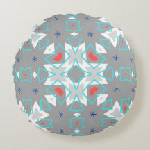 Motif Mandala Gris Corail | Floral Géométrique Boh