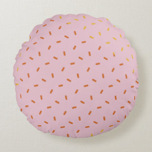Coussins Ronds Motif minimaliste à traits et paillettes