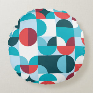Coussins Ronds Motif minimaliste des années 70 rétro