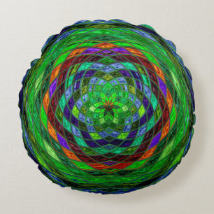 Coussins Ronds Motif mosaïque Abstrait #4