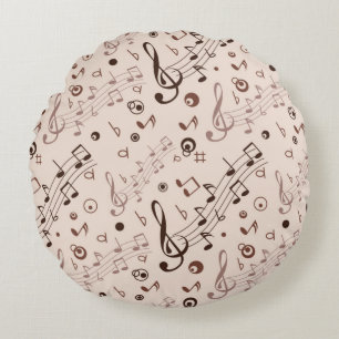 Coussins Ronds Motif musical