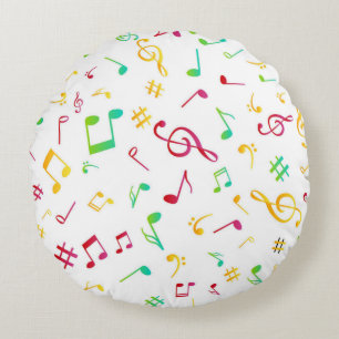 Coussins Ronds Motif musical