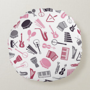 Coussins Ronds Motif musical