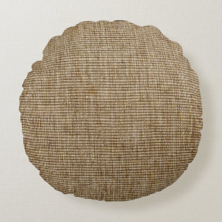 Coussins Ronds motif naturel de la forêt de burlap