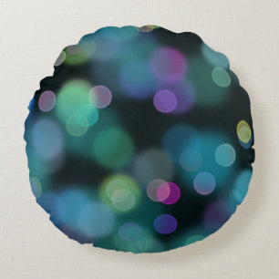 Coussins Ronds Motif Noël Twilight sur Midnight Blue