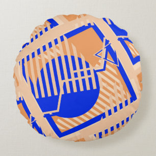 Coussins Ronds Motif Pop Art sans soudure. Texture couleur Abstra