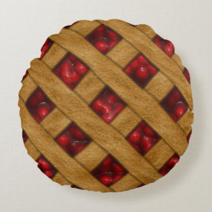 Coussins Ronds Motif Red Cherry Pie pour boulangers