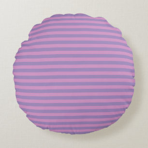 Coussins Ronds Motif sans couture à rayures rose violet