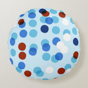 Coussins Ronds Motif sans couture avec ornement doodle abstrait, 