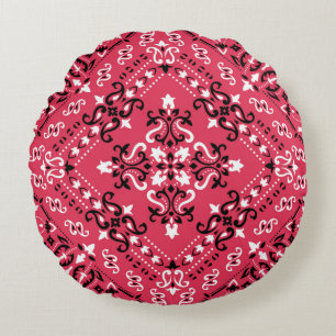 Coussins Ronds Motif sans couture basé sur l'ornement paisley Ban