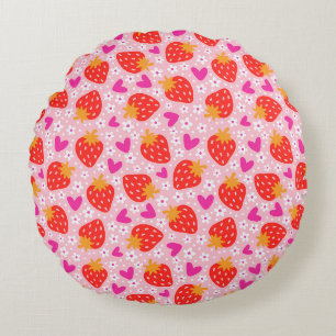 Coussins Ronds Motif sans fraise