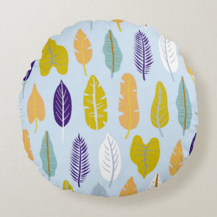 Coussins Ronds Motif sans joint avec forêt tropicale sauvage