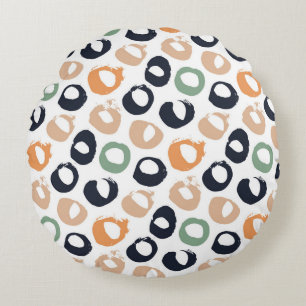 Coussins Ronds Motif sans soudure à point Polka. Illustration vin