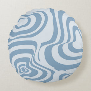 Coussins Ronds Motif Super Y2K rétro bleu
